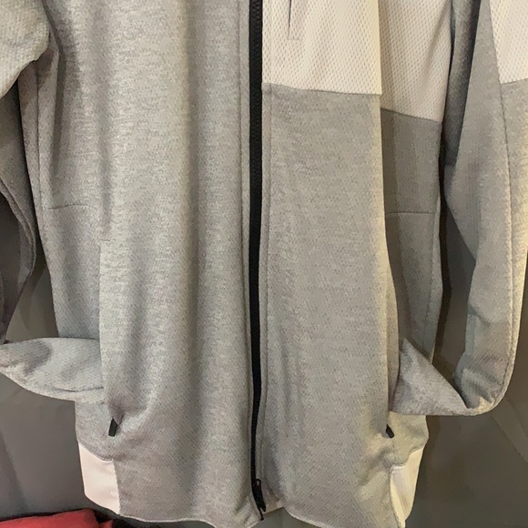 Adidas grey and white zip up track jacket size small men - Picture 4 of 6
